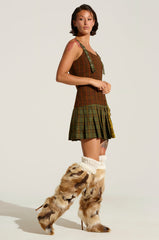 PLAYTIME IS OVER PLAID MINI DRESS