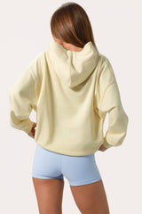 Oversized Applique Hoodie in Lemon