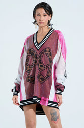 ONLY THE COOLEST RHINESTONE JERSEY DRESS