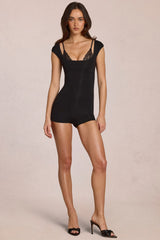 Modal Playsuit  in Black