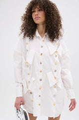 MY BOYFRIENDS SHIRT AGAIN POPLIN MINI DRESS
