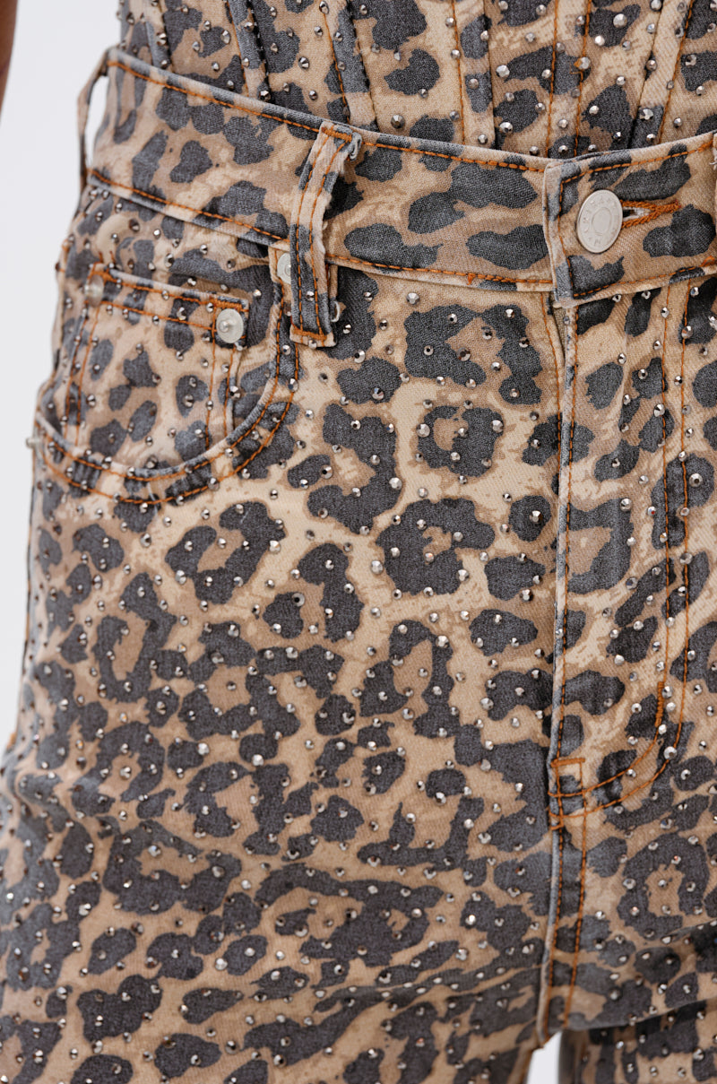 IN THE WILD WIDE LEG CHEETAH PANT