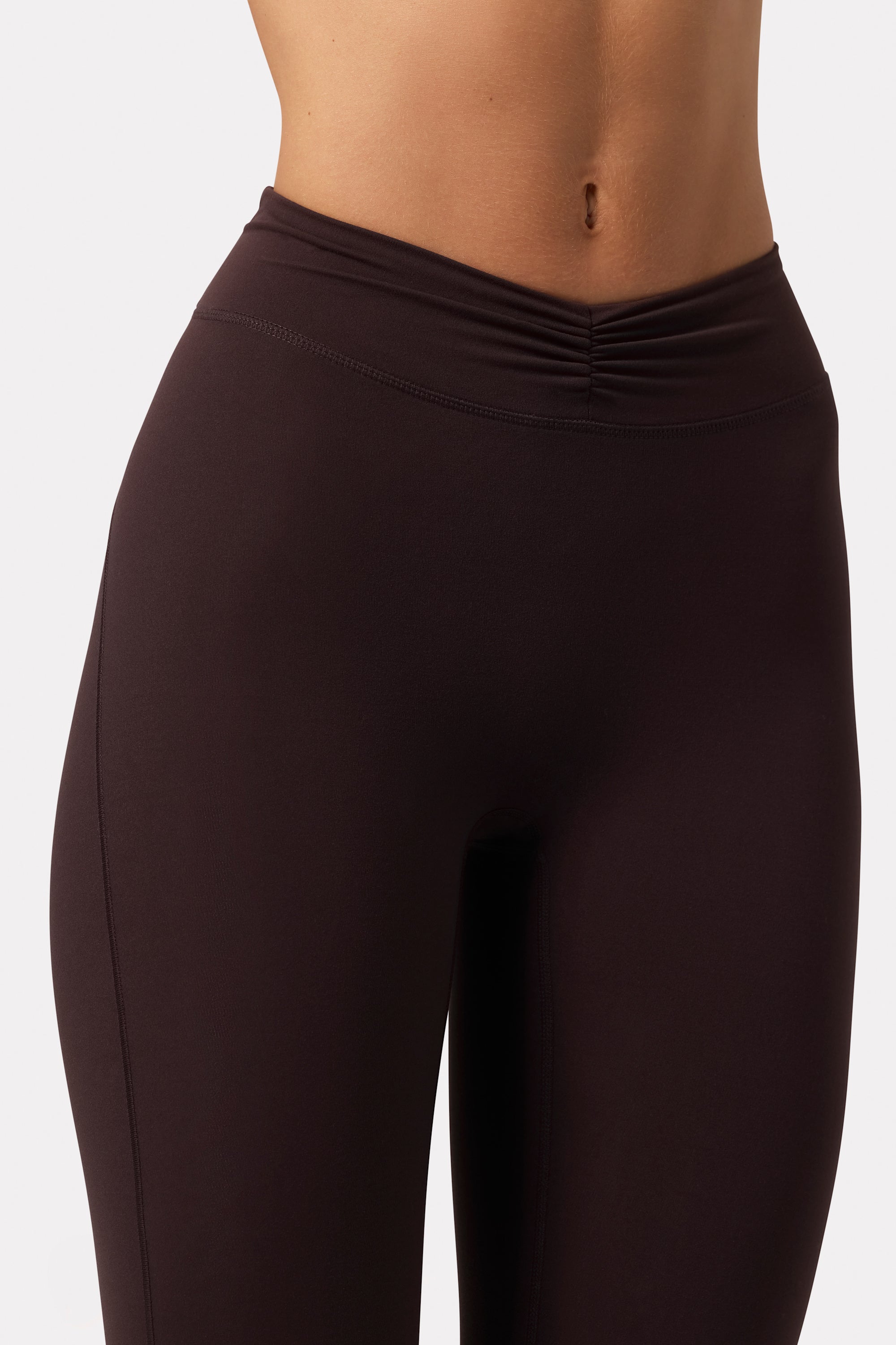 Soft Active Ruched Leggings in Espresso