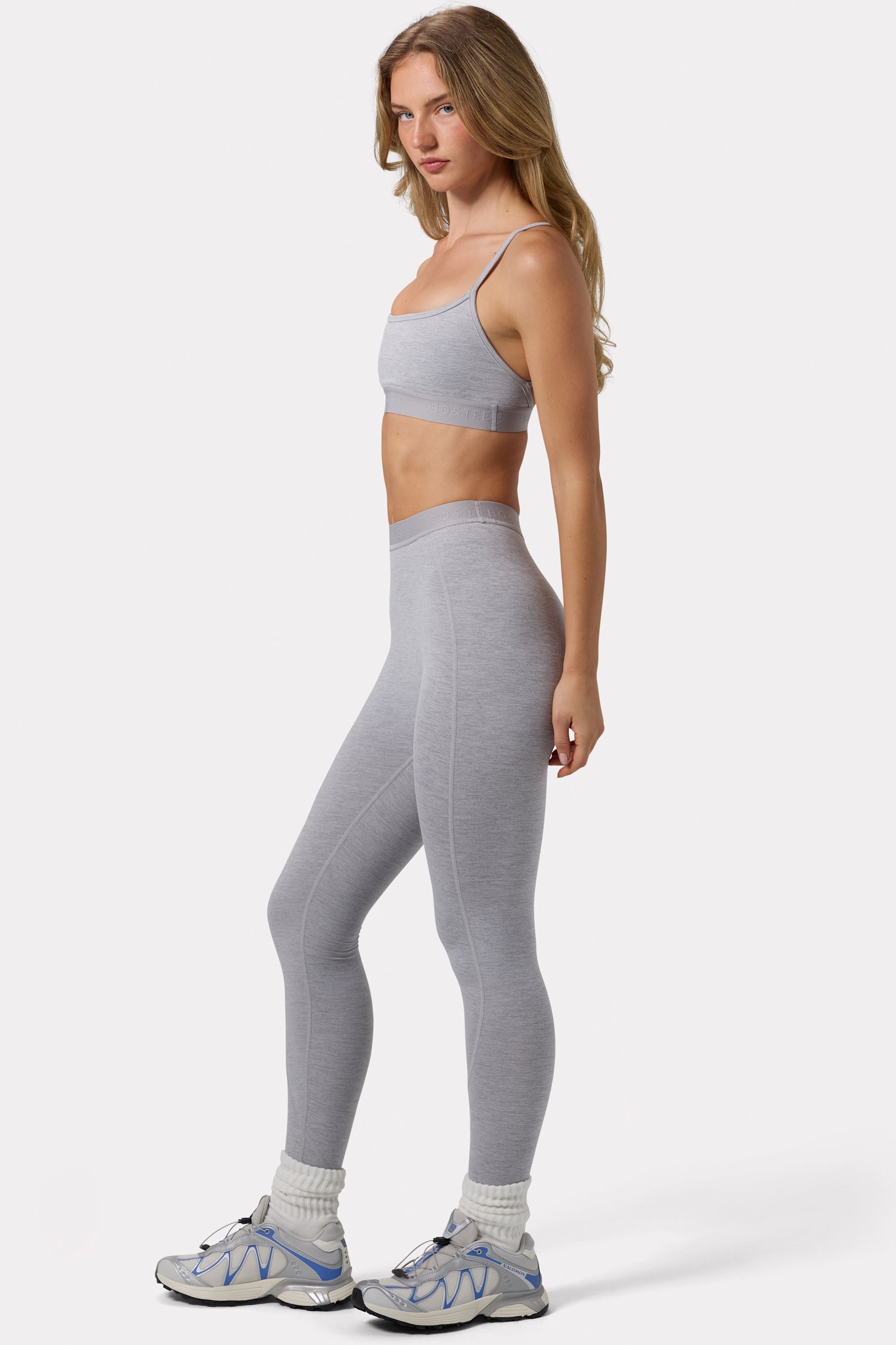 Soft Active Leggings in Grey Marl