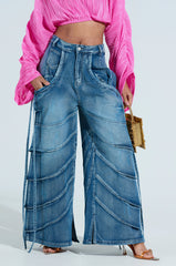 RIDE THE WAVE WIDE LEG DENIM JEANS
