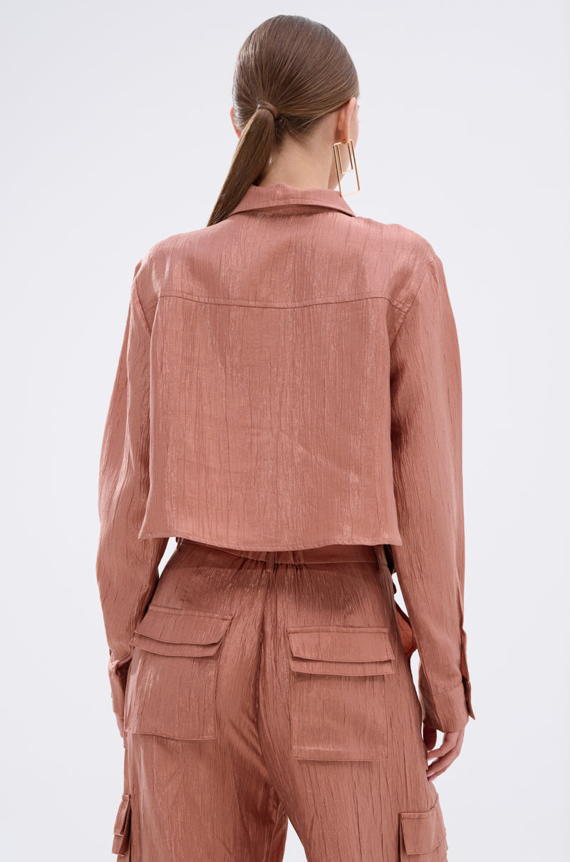 NOT ALONE BUTTON DOWN TOP
