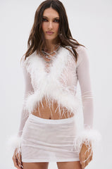 ICY HOT FEATHER BLOUSE