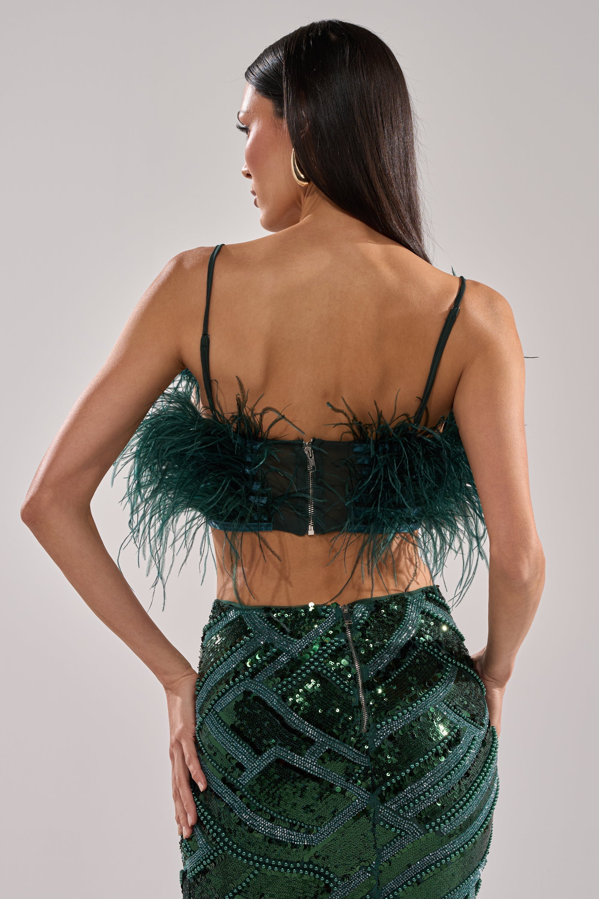 FLY AWAY FEATHER BRA TOP