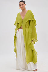 FLY AWAY WITH ME BLOUSE IN CHARTREUSE