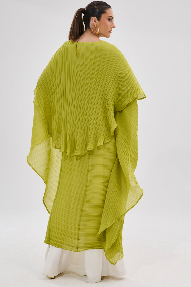 FLY AWAY WITH ME BLOUSE IN CHARTREUSE