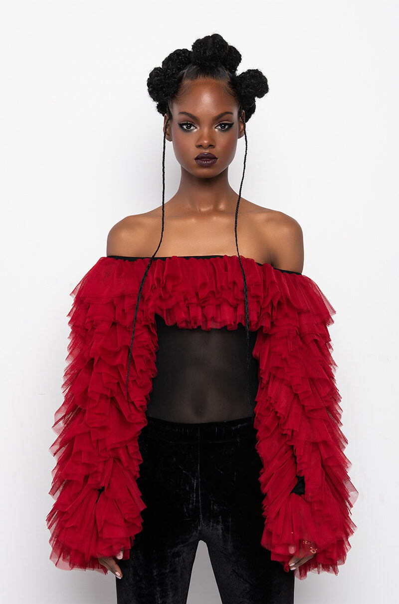 AWARD WINNER MULTI RUFFLE BODYSUIT