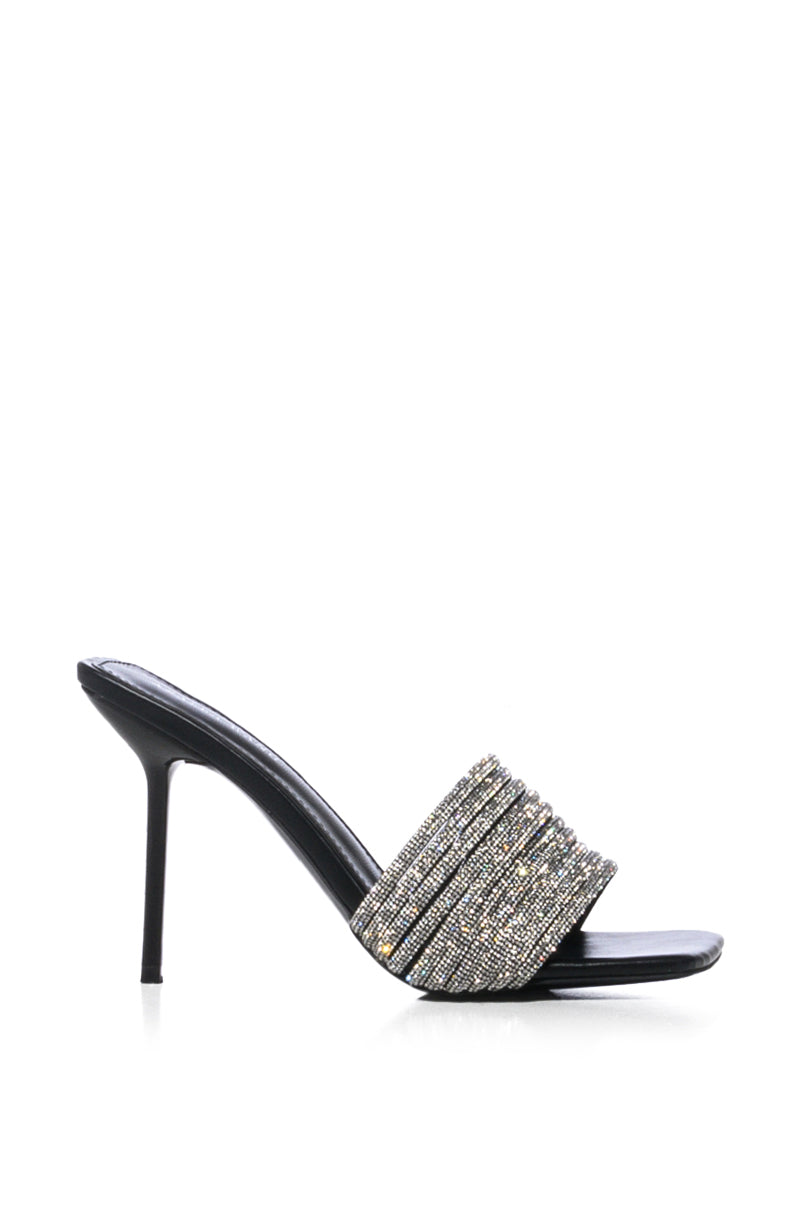 AZALEA WANG FRYE EMBELLISHED STILETTO SANDAL IN BLACK