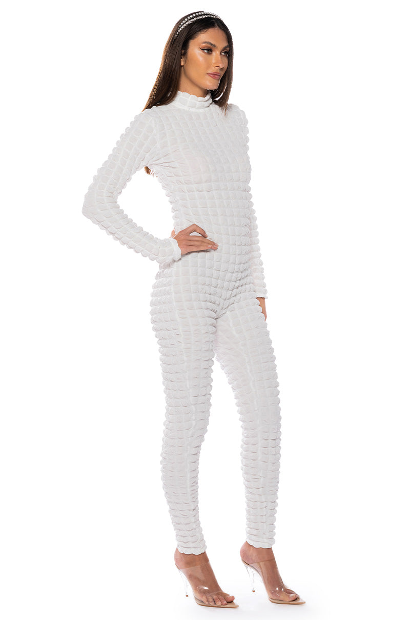 BEAT THE ODDS TEXTURED CATSUIT