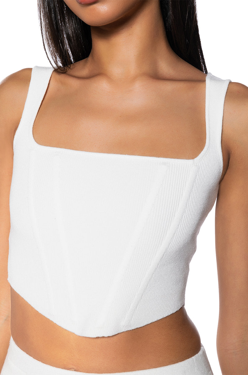 BIG MOOD FITTED CORSET TOP