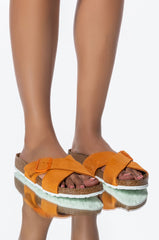 BIRKENSTOCK SIENNA RUSSET ORANGE SUEDE SANDAL