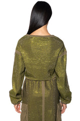 BLAIR RHINESTONE CINCHED WAIST PULL OVER