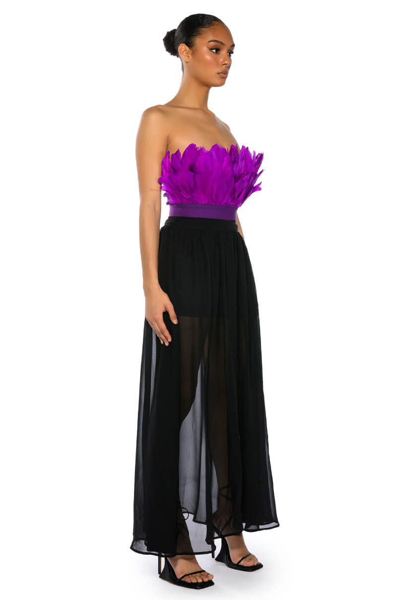 FLY AWAY FEATHER TUBE TOP