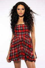 HEARTBREAK PRINCESS CHAIN TRIM SLEEVELESS MINI DRESS