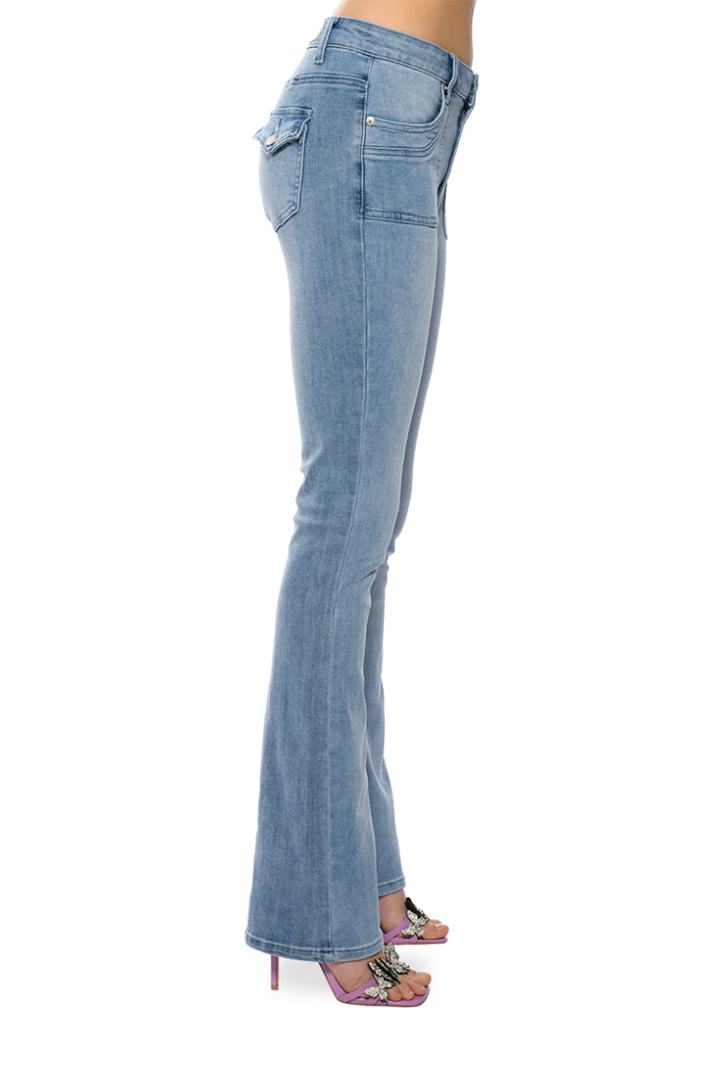 MYSTERY IN YOUR MIND LOW RISE FLARE JEANS